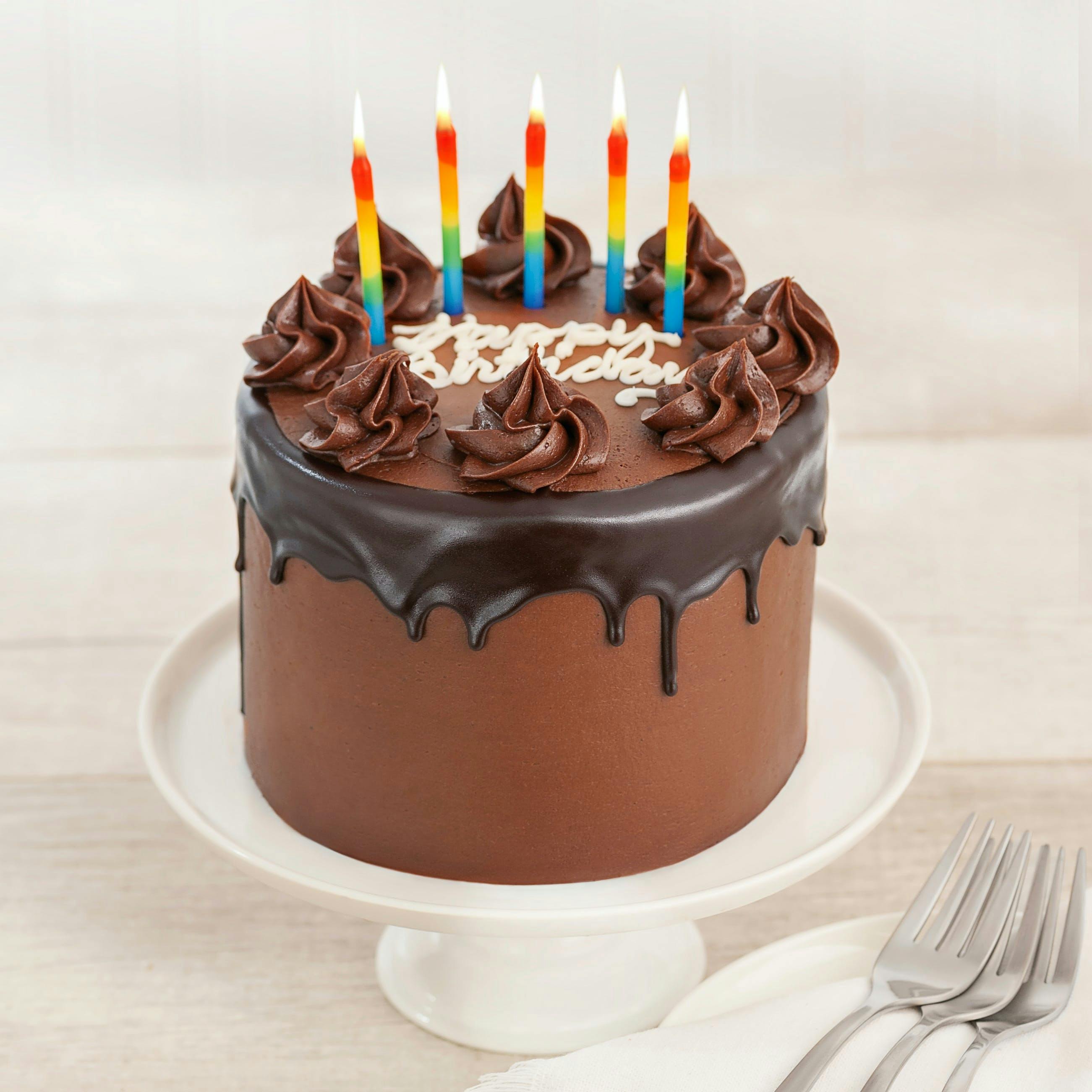 Happy Birthday Chocolate 4-Layer Cake by We Take the Cake - Goldbelly